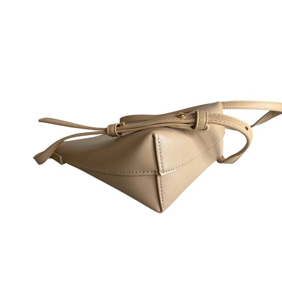 Samara Bucket Bag In Nude Beige Tan Vegan Leather - Picture 5 of 6
